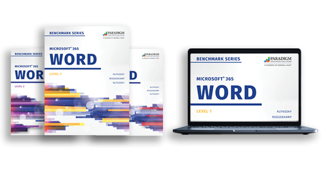 Print and Digital Covers of Benchmark Series: Microsoft 365 Word