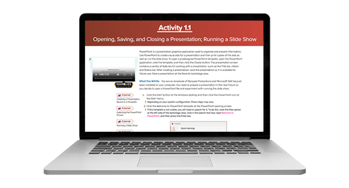 Image of the courseware for Marquee Series: Microsoft 365 PowerPoint